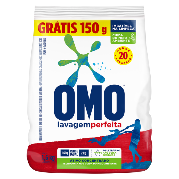 SABAO PO OMO SCH LV1,6KG PG1,450KG LAV PERFEITA