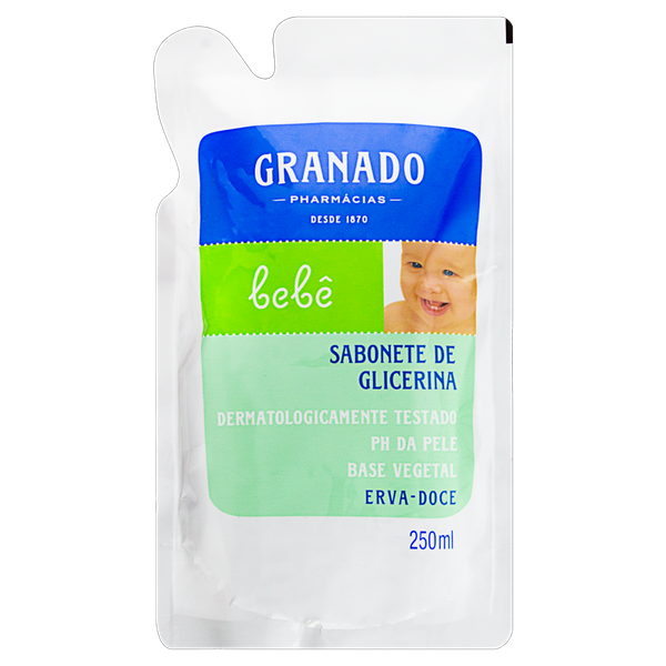 SABONETE LIQ GRANADO REF 250ML ERVA DOCE BEBE