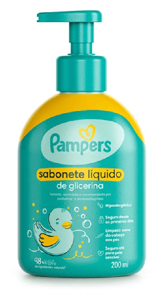 SABONETE LIQ PAMPERS 200ML GLICERINA