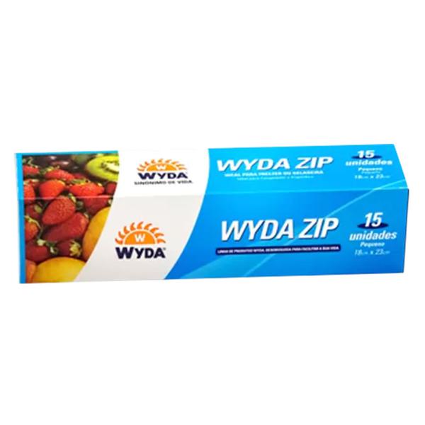SACOS HERMETICOS WYDA ZIP 15UN 18X23CM PEQUENO