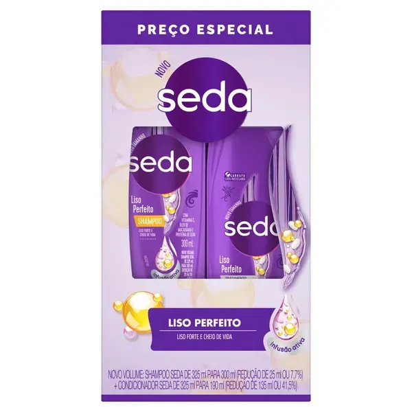 SHP SEDA 300ML + COND 190ML LISO PERF