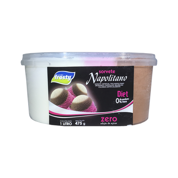 SORVETE FROSTY 1L DIET NAPOLITANO