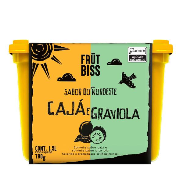 SORVETE FRUT BISS 1,5L CAJA E GRAVIOLA