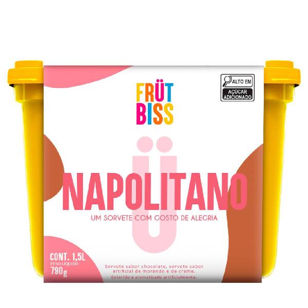 SORVETE FRUT BISS 1,5L NAPOLITANO
