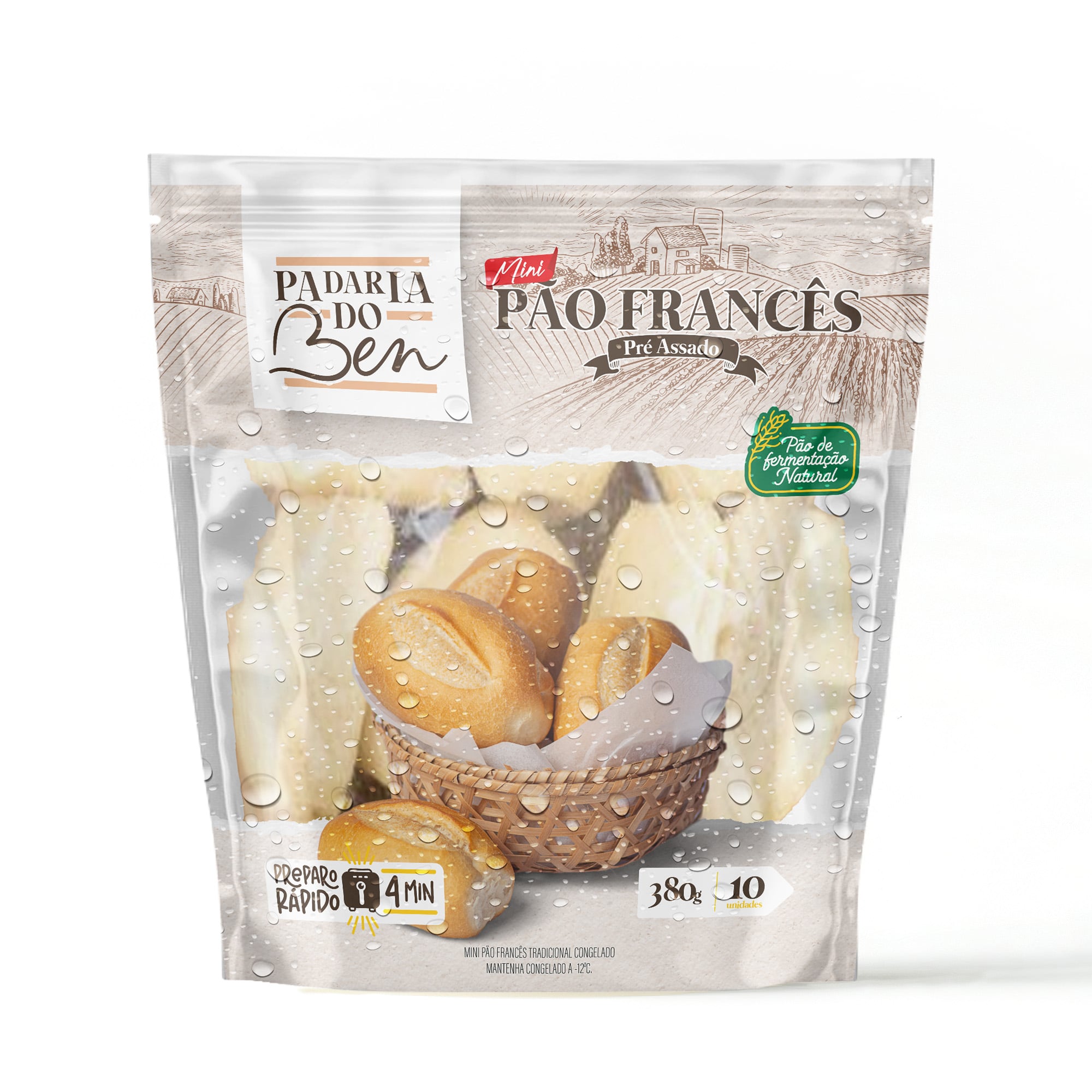 PAO FRANCES MINI PRE ASSADO PADARIA DO BEN 380G