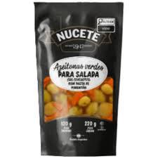 AZEITONA NUCETE VERDE C/PASTA DE PIMENTAO 220G.