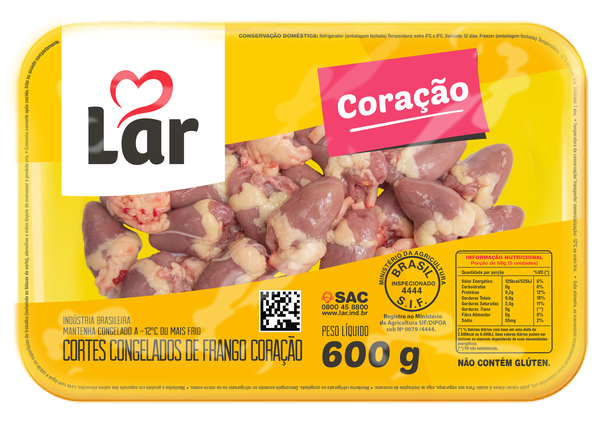 CORAÇAO DE FRANGO LAR 600G