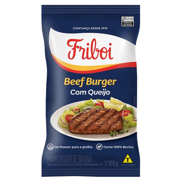 HAMBURGUER FRIBOI BEEF BURGER C/ QUEIJO 120G