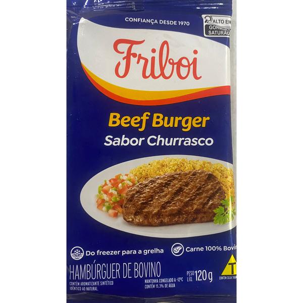 HAMBURGUER FRIBOI BEEF BURGER CHURRASCO 120G