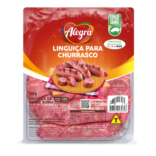 LINGUIÇA ALEGRA SUINA P/CHURRASCO KG