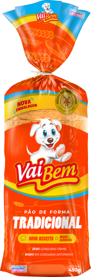 PAO DE FORMA VAI BEM TRAD 450G
