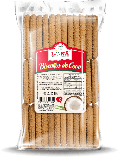 BISCOITO DE COCO LUNA 250G