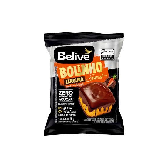 BOLINHO BELIVE CENOURA ZERO/A 40G