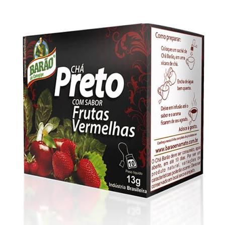 CHA BARAO PRETO COM FRUTAS VERMELHA