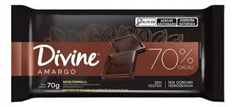 CHOCOLATE DIVINE BARRA AMARGO 70% 70G