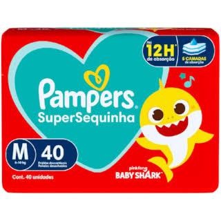 FRALDA PAMPERS SUPERSEQUINHA M MEGA