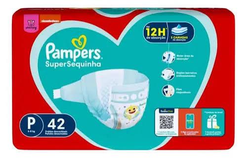 FRALDA PAMPERS SUPERSEQUINHA P MEGA
