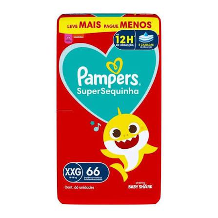 FRALDA PAMPERS SUPERSEQUINHA XXG