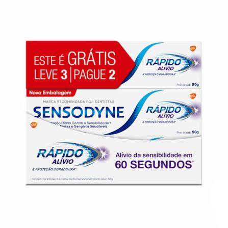 KIT CR.SENSODY. RAP ALIVIO C/3UN50G