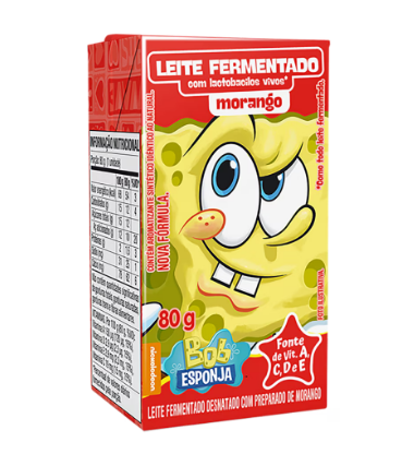LEITE FERMENTADO BOB MORANGO 80G