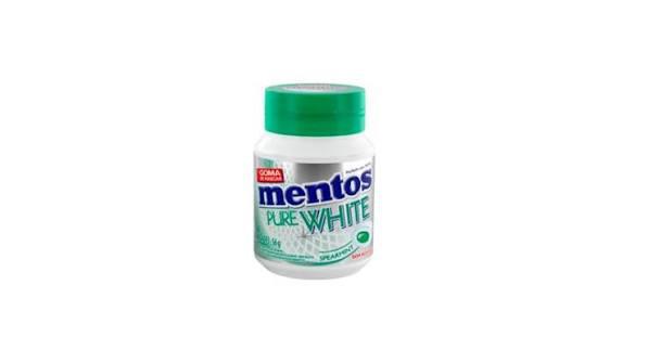 MENTOS PURE WHITE 56G SPEARMINT