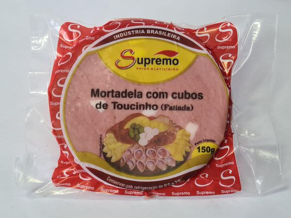 MORTADELA FATIADA SUPREMO COM CUBOS DE GORDURA 150G