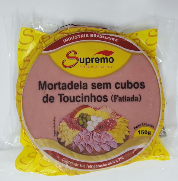 MORTADELA FATIADA SUPREMO SEM CUBOS DE GORDURA 150G