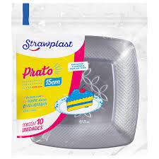 PRATO PLAST.15CM CRISTAL C/10  STRA