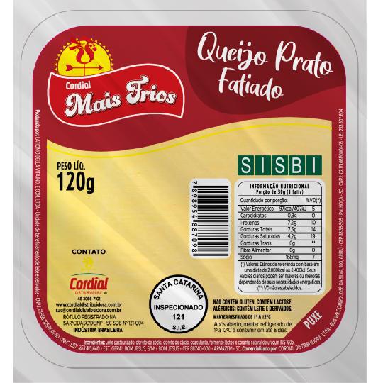 QUEIJO PRATO FAT. MAIS FRIOS 120g