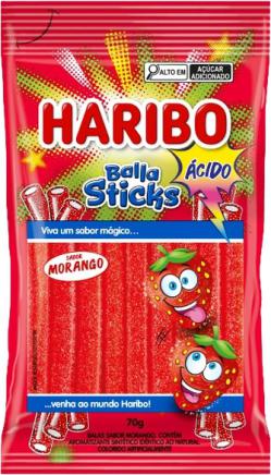 STICKS HARIBO 70 GR ACIDO MORANGO