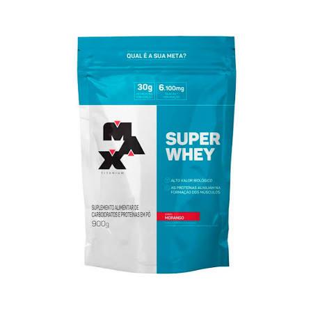 SUPER WHEY REFIL MORANGO 900G