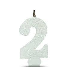 VELA ANIVERSARIO BRANCA N2 C 1UN  SAFFESTA