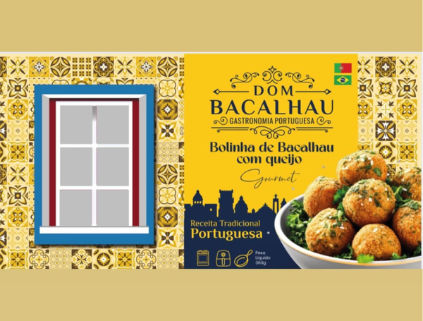 BOLINHA DE BACALHAU COM QUEIJO 360G DOM BACALHAU