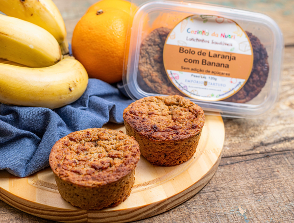 BOLO DE LARANJA COM BANANA 120G COZINHA DA NUTRI