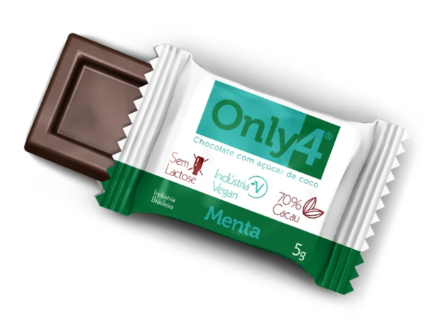CHOCOLATE COM AÇÚCAR DE COCO E MENTA 5G ONLY 4