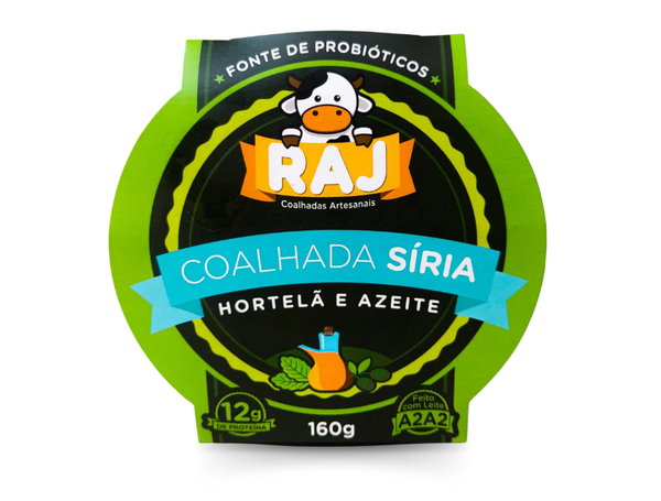 COALHADA SÍRIA HORTELÃ E AZEITE 160G RAJ