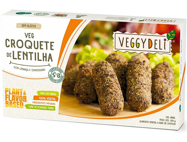 CROQUETE DE LENTILHA 320G  VEGGY DELI