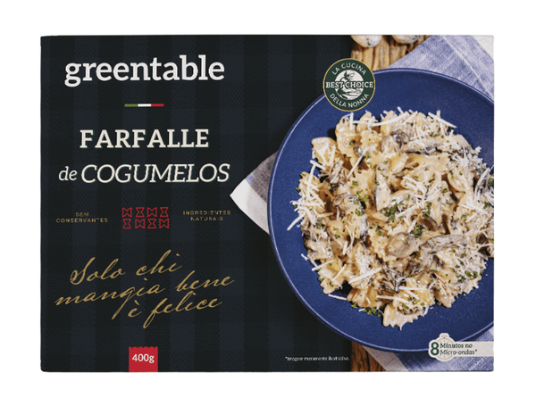 FARFALLE DE COGUMELOS 400G GREENTABLE