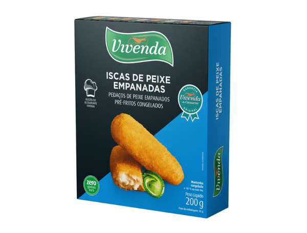 ISCAS DE PEIXE EMPANADAS 200G VIVENDA DO CAMARÃO