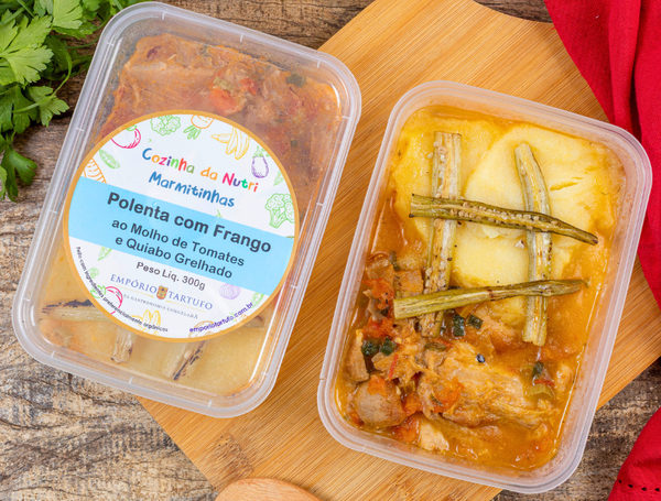 MARMITINHA DE POLENTA COM FRANGO 300G