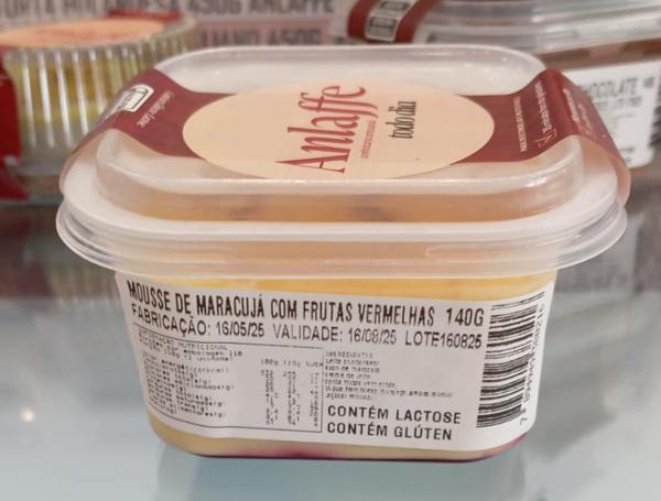MOUSSE DE MARACUJÁ COM  FRUTAS VERMELHAS 140G ANLAFFE