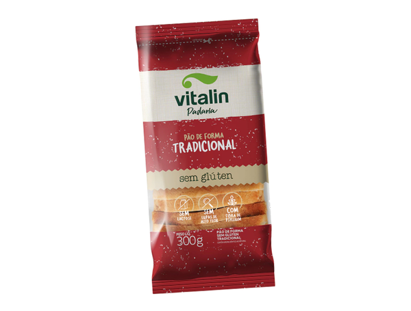 PÃO DE FORMA TRADICIONAL SEM GLÚTEN 300G VITALIN