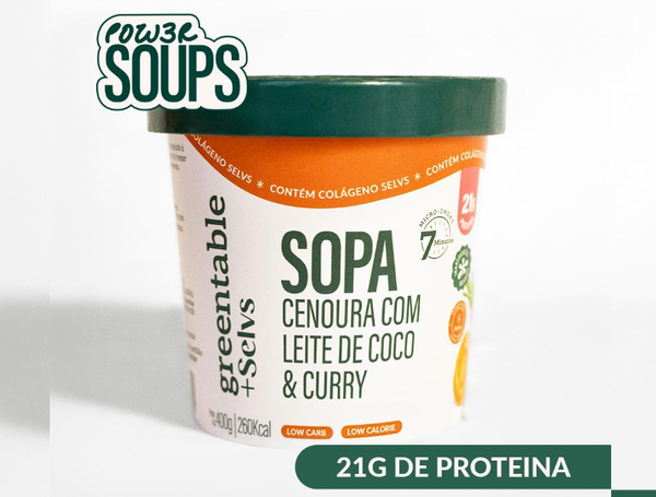 SOPA DE CENOURA COM LEITE DE COCO E CURRY 400G GREENTABLE