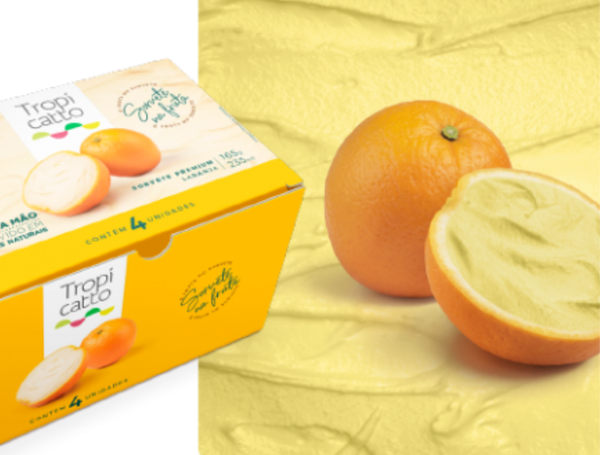 SORVETE PREMIUM LARANJA 4UND 155G TROPICATTO