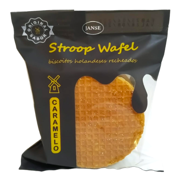 STROOP WAFEL RECHEADO COM  CARAMELO 150G JANSE