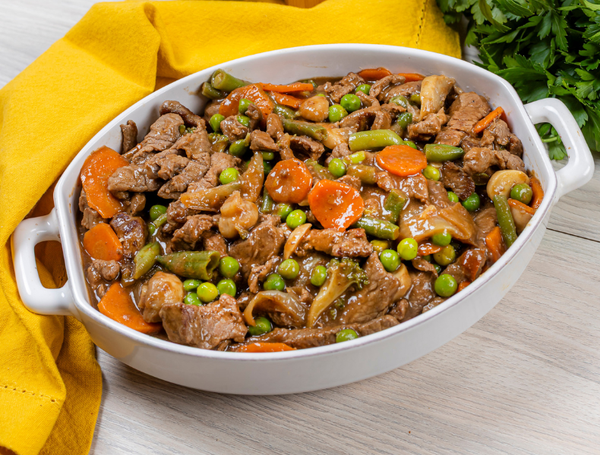 TIRINHAS DE CARNE AO MOLHO ORIENTAL 500G