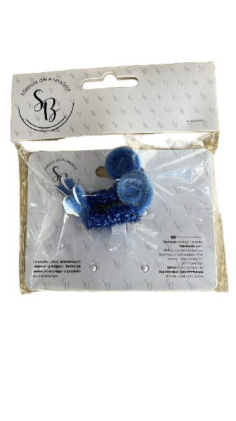 ACESSORIO CABELO MALUCO PRESILHA LESMA AZUL 2UN SB