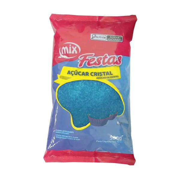 ACUCAR COLORIDO AZUL 500G MIX