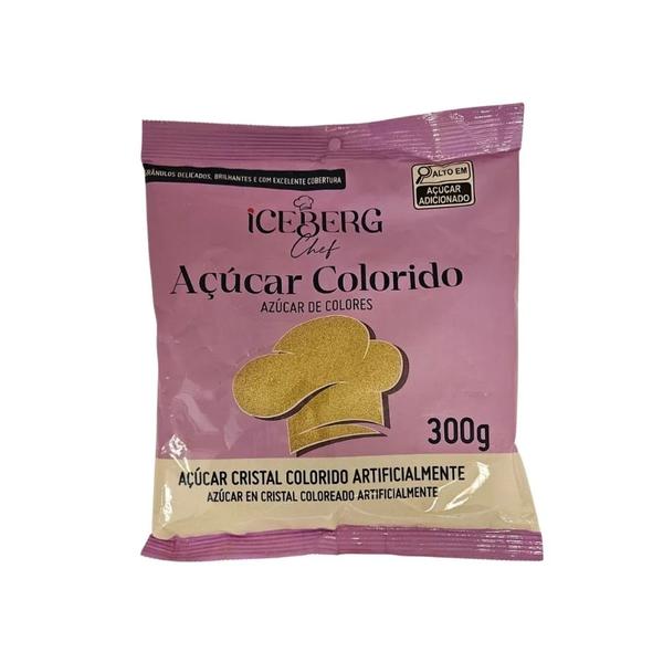 ACUCAR COLORIDO DOURADO 300G ICEBERG