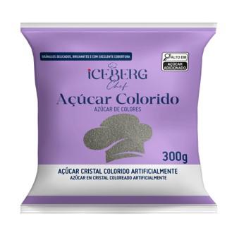 ACUCAR COLORIDO PRATEADO 300G ICEBERG